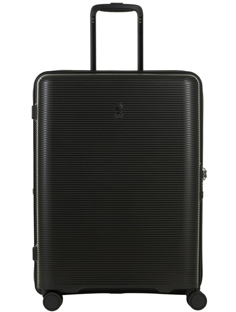 Echolac Forza 55 Cm Expandable 4-Double Wheeled Hardcase Cabin Luggage Trolley - Black - Image 1